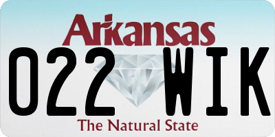 AR license plate 022WIK