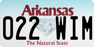 AR license plate 022WIM