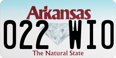AR license plate 022WIO