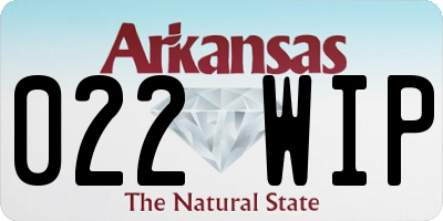 AR license plate 022WIP