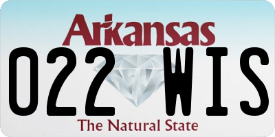 AR license plate 022WIS