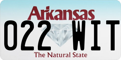 AR license plate 022WIT