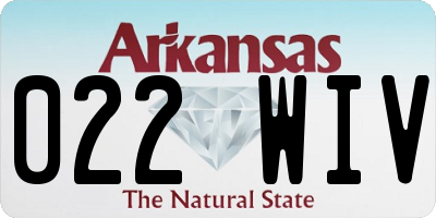 AR license plate 022WIV