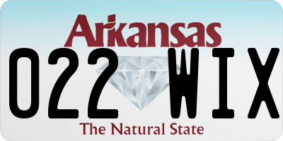 AR license plate 022WIX