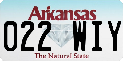 AR license plate 022WIY