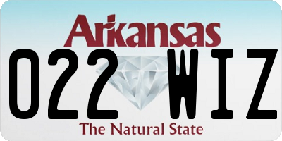 AR license plate 022WIZ