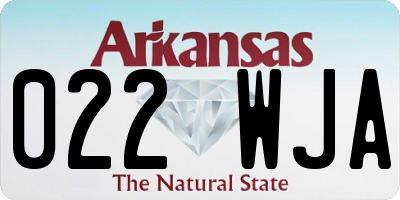 AR license plate 022WJA