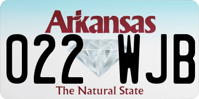 AR license plate 022WJB