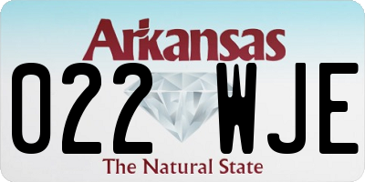 AR license plate 022WJE