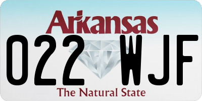 AR license plate 022WJF
