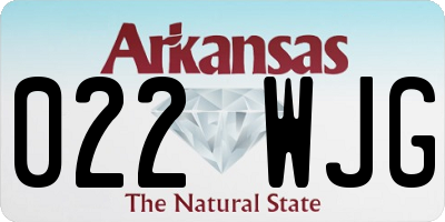 AR license plate 022WJG