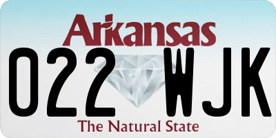 AR license plate 022WJK