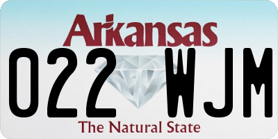AR license plate 022WJM