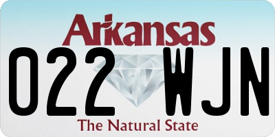 AR license plate 022WJN
