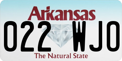 AR license plate 022WJO