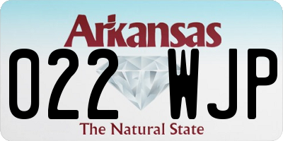AR license plate 022WJP
