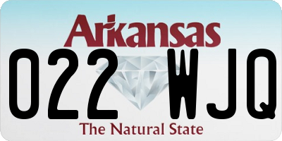 AR license plate 022WJQ