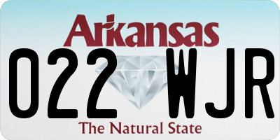 AR license plate 022WJR
