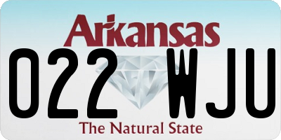 AR license plate 022WJU