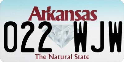 AR license plate 022WJW