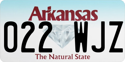 AR license plate 022WJZ