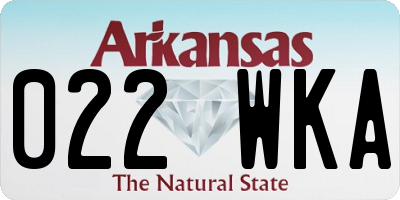 AR license plate 022WKA