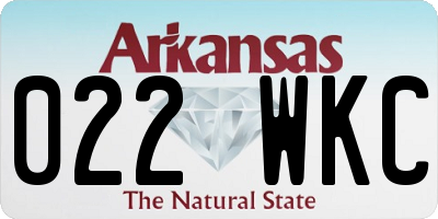 AR license plate 022WKC