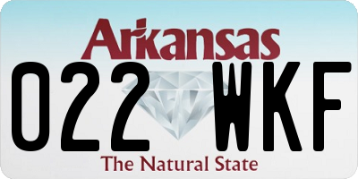 AR license plate 022WKF