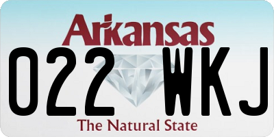 AR license plate 022WKJ