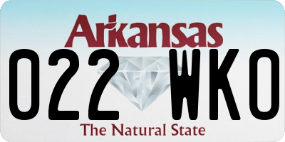 AR license plate 022WKO