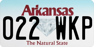AR license plate 022WKP