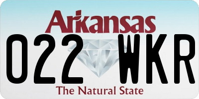AR license plate 022WKR