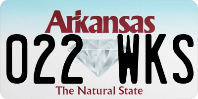 AR license plate 022WKS