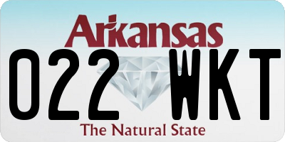AR license plate 022WKT