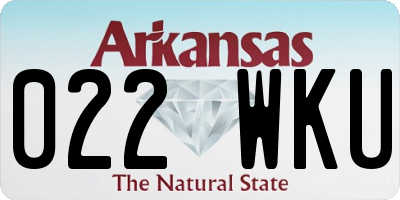 AR license plate 022WKU