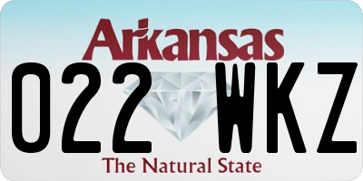 AR license plate 022WKZ