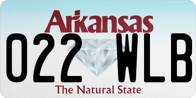 AR license plate 022WLB
