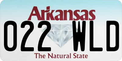 AR license plate 022WLD