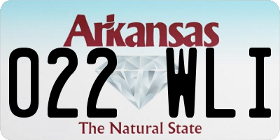 AR license plate 022WLI