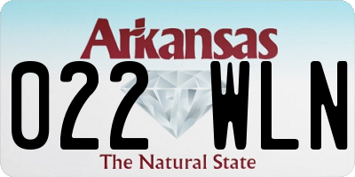 AR license plate 022WLN