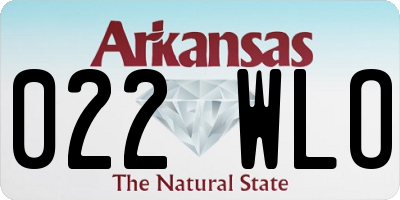 AR license plate 022WLO