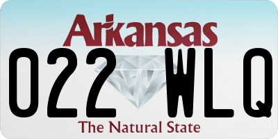 AR license plate 022WLQ