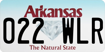 AR license plate 022WLR