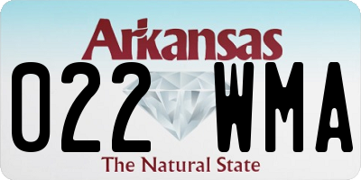 AR license plate 022WMA