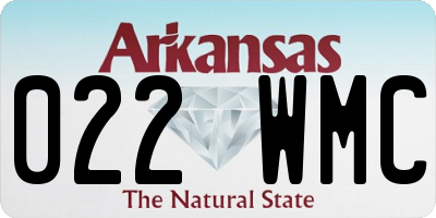 AR license plate 022WMC