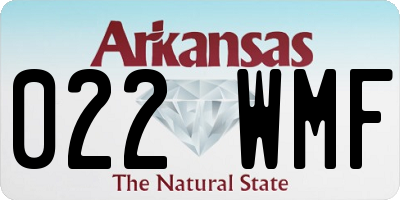 AR license plate 022WMF
