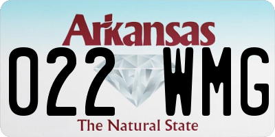 AR license plate 022WMG
