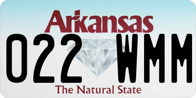 AR license plate 022WMM