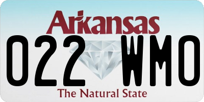 AR license plate 022WMO