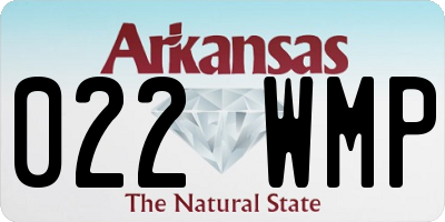 AR license plate 022WMP